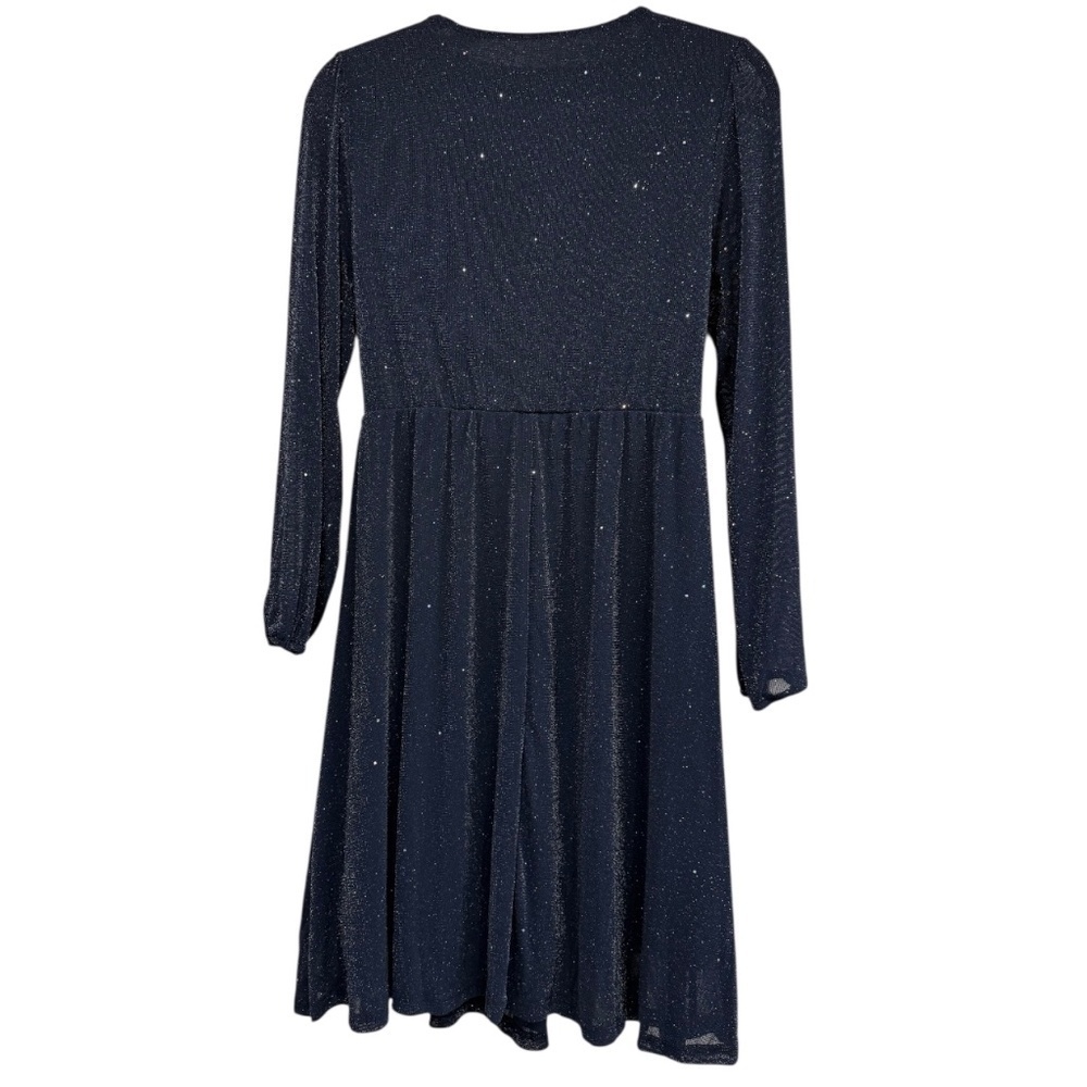 Women’s V-Neck Cinched Waist A-line Dress - Picture 4 of 7